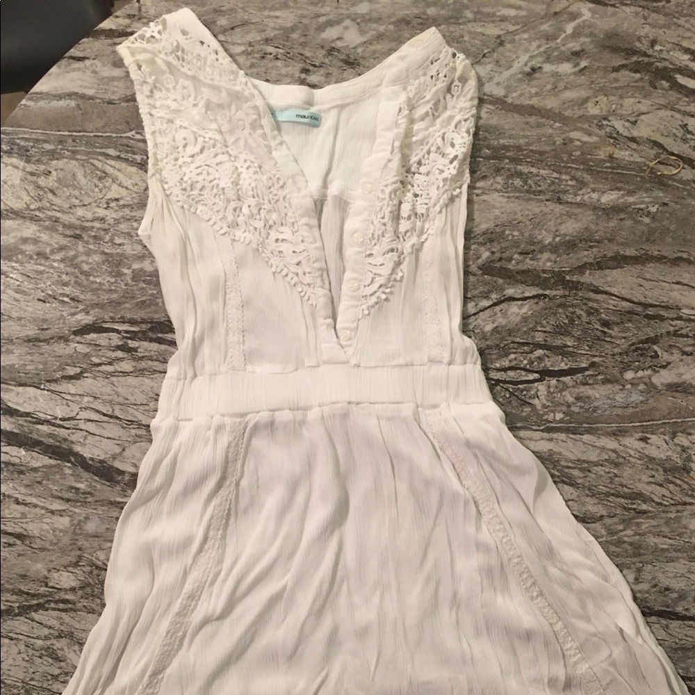 White Laced Bosom Summer Dress